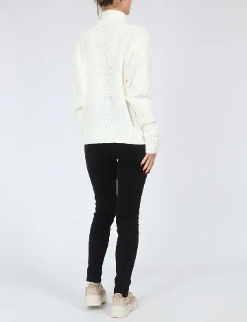 Pulover SHEIN, ecru Alb