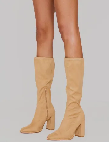 Cizme PrettyLittleThing, crem Crem