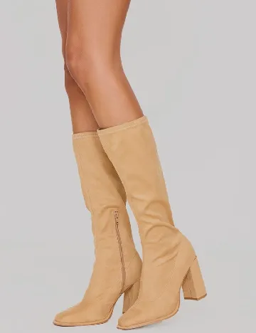 Cizme PrettyLittleThing, crem Crem