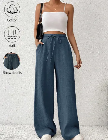 Pantaloni SHEIN, albastru Albastru