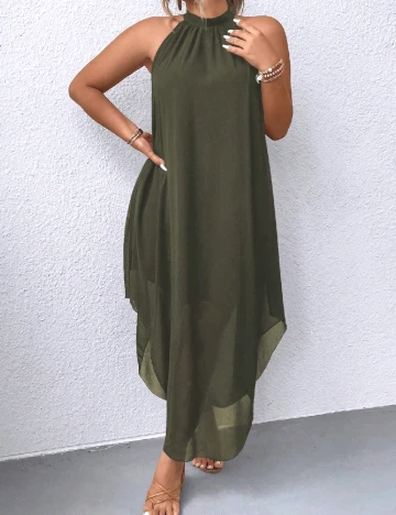 Rochie lunga SHEIN CURVE, verde