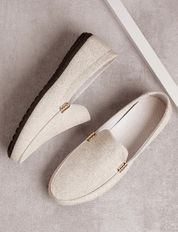 Mocasini SHEIN, bej Crem