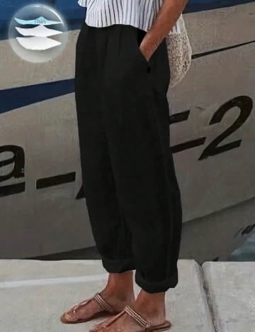 Pantaloni SHEIN CURVE, negru