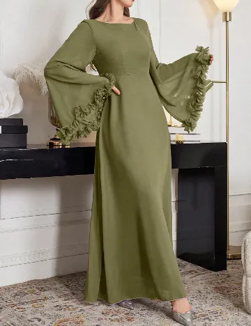 Rochie lunga SHEIN, verde Verde