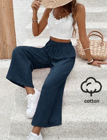 Pantaloni SHEIN, albastru Albastru