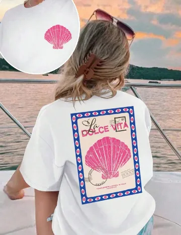 Tricou Shein Kids, alb Alb