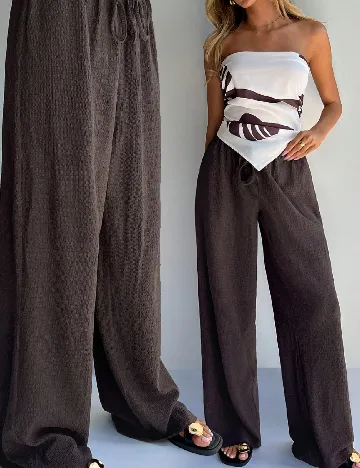 Pantaloni SHEIN, maro