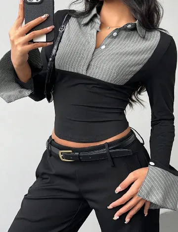 Bluza SHEIN CURVE, negru Negru