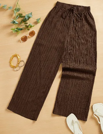 Pantaloni SHEIN, maro Maro