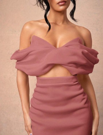 Rochie scurta SHEIN, roz pudra