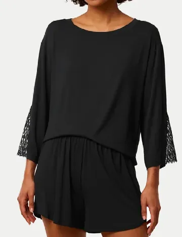 Pantaloni de pijama Triumph, negru Negru