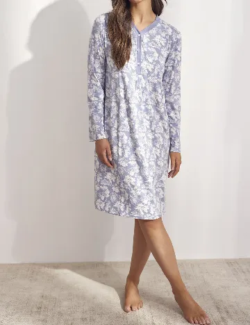 Rochie de noapte Selmark, alb/mov Mov