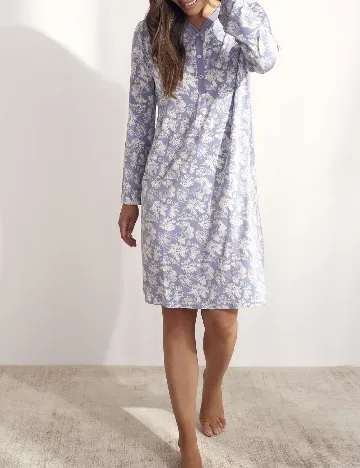 Rochie de noapte Selmark, alb/mov Mov