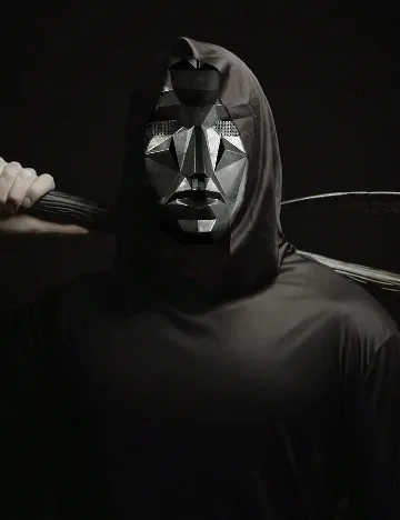 Masca Squid Game SHEIN, negru