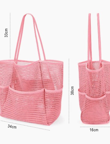 Geanta de plaja SHEIN, roz