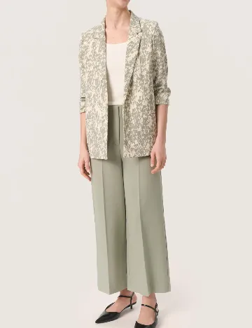 Blazer Soaked In Luxury, crem/verde