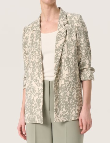 Blazer Soaked In Luxury, crem/verde