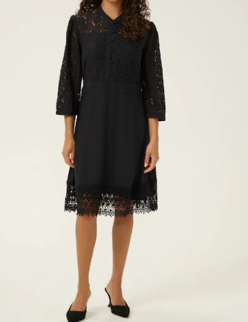 Rochie medie Cream, negru Negru