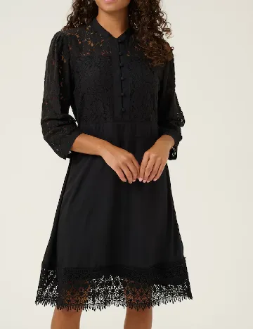 Rochie medie Cream, negru Negru