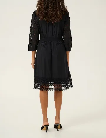 Rochie medie Cream, negru Negru