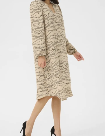 Rochie medie Kaffe, crem