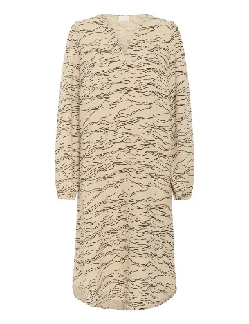 Rochie medie Kaffe, crem