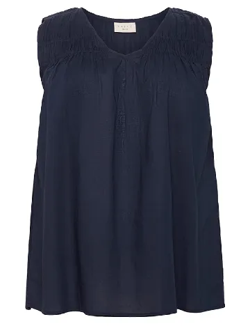 Bluza Kaffe Curve, bleumarin Albastru