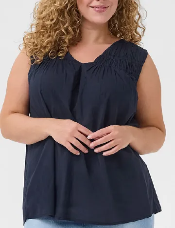 Bluza Kaffe Curve, bleumarin Albastru