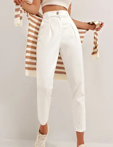 Pantaloni SHEIN, alb