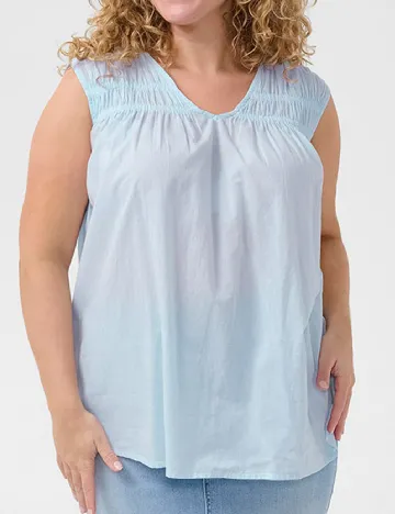 Bluza Kaffe Curve, bleu Albastru