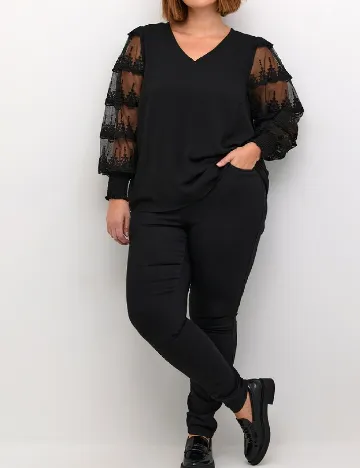 Bluza Kaffe Curve, negru Negru