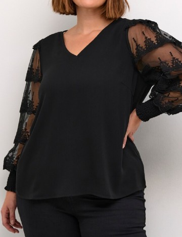 Bluza Kaffe Curve, negru