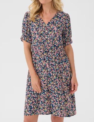 Rochie scurta Cream, floral print