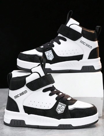 Adidasi Shein Kids, alb/negru