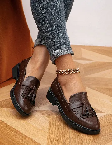 Mocasini SHEIN, maro Maro