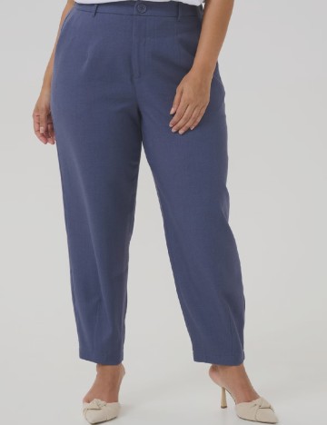 Pantaloni Kaffe Curve, albastru