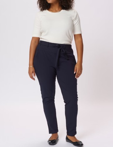 Pantaloni Kaffe Curve, bleumarin