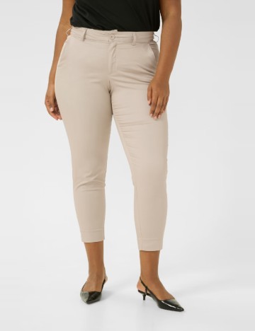 Pantaloni Kaffe Curve, bej