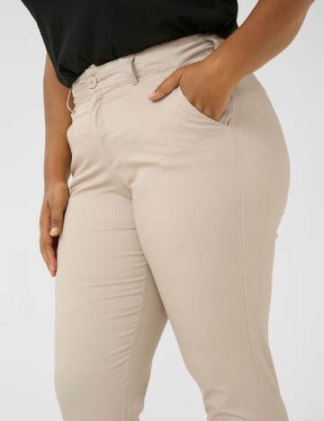 Pantaloni Kaffe Curve, bej