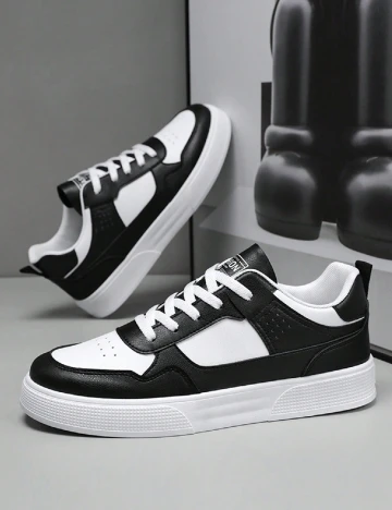 Adidasi SHEIN, alb/negru Negru