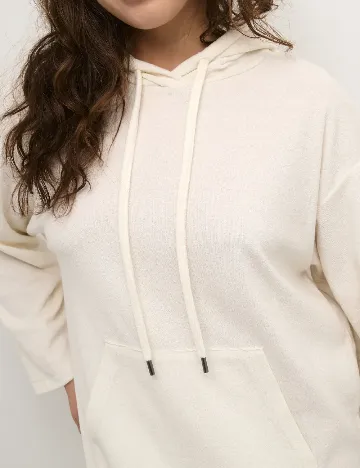 Rochie medie Cream, ecru Alb