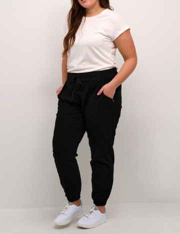 Pantaloni Kaffe Curve, negru