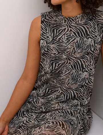 Rochie medie Bon a Parte, negru/bej