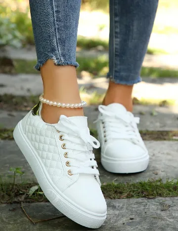 Adidasi SHEIN, alb Alb