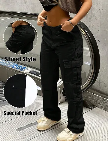 Pantaloni SHEIN, negru