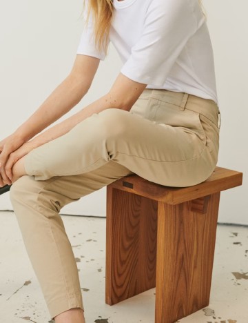 Pantaloni Part Two, crem