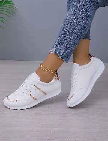 Adidasi SHEIN, alb Alb