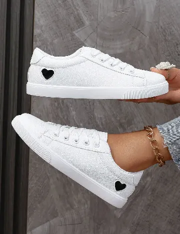 Adidasi SHEIN, alb Alb