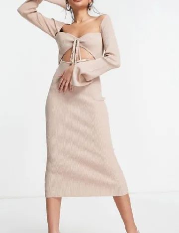 Rochie medie Missguided, crem Crem