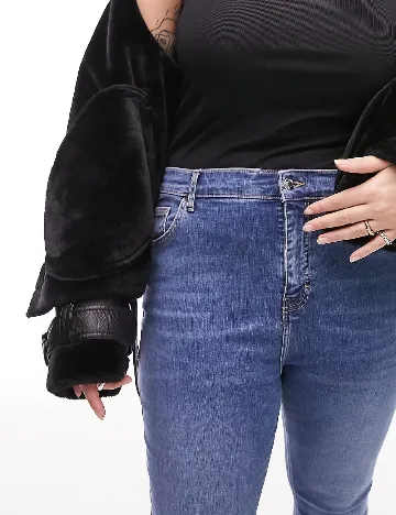 Blugi Top Shop Plus Size, albastru